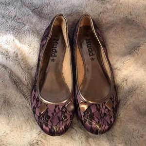 Mudd Purple Lace flats
